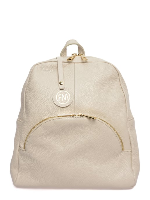 Roberta M Beige Leather Bag - Image 1