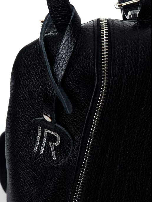 Isabella Rhea Zwart Rundleer Tas - Image 3