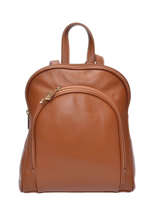 Anna Luchini Brown Rundleer Tas - Image 1