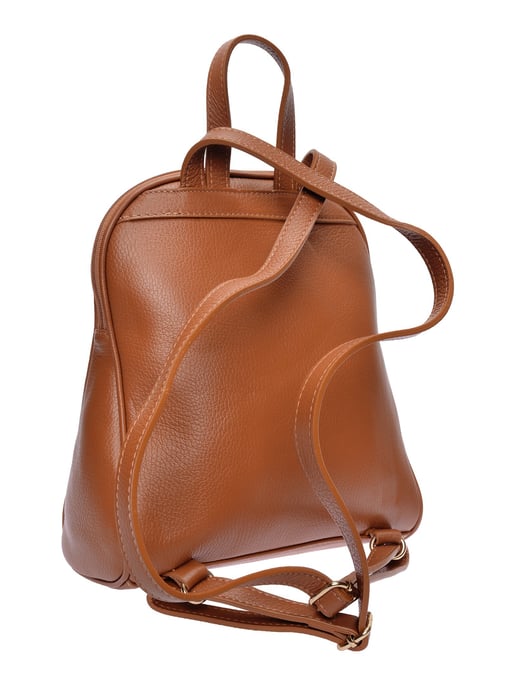 Anna Luchini Brown Rundleer Tas - Image 2