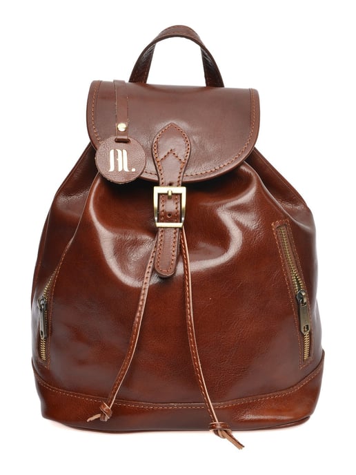 Anna Luchini Bordeauxrood Rundleer Tas - Image 1