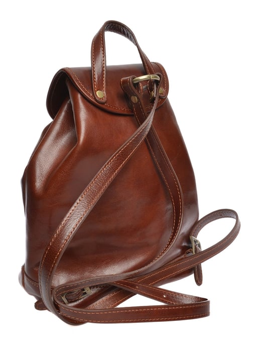 Anna Luchini Bordeauxrood Rundleer Tas - Image 2