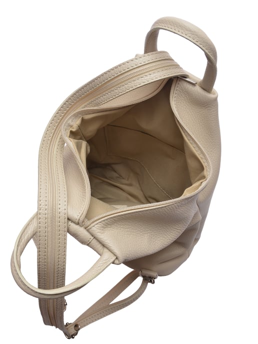 Isabella Rhea Beige Rundleer Tas - Image 4