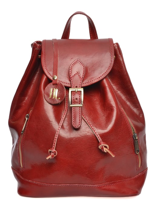 Anna Luchini Rood Rundleer Tas - Image 1