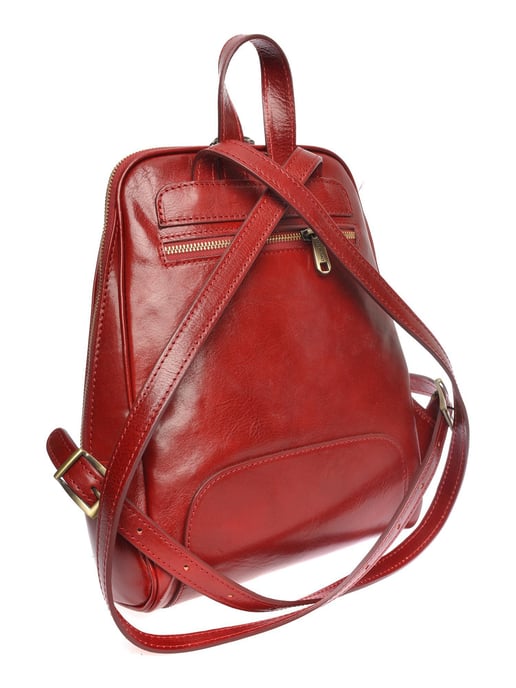 Anna Luchini Red Leather Bag - Image 2