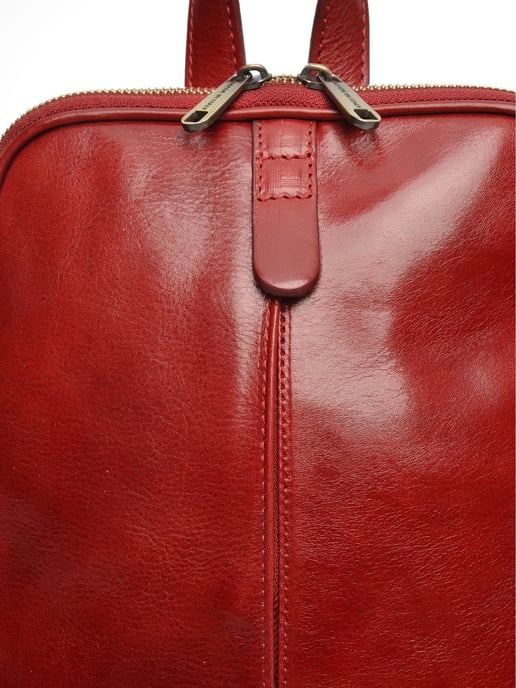 Anna Luchini Red Leather Bag - Image 3
