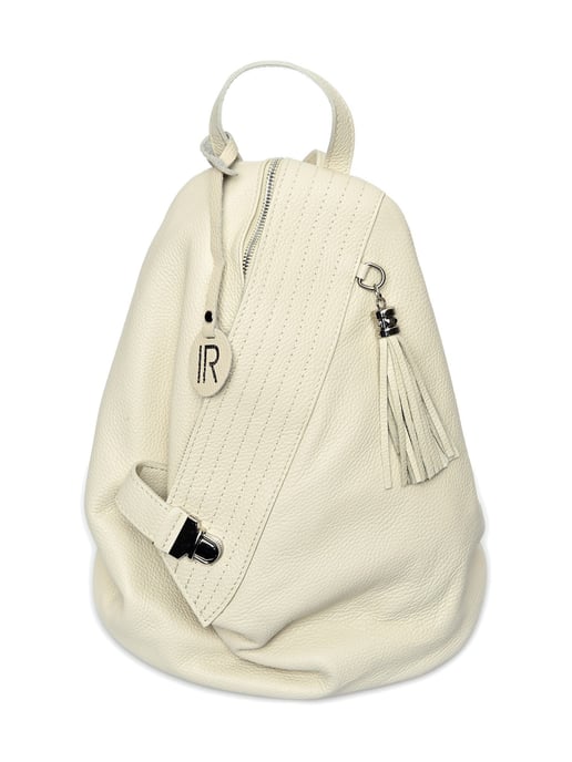 Isabella Rhea Beige Rundleer Tas - Image 1