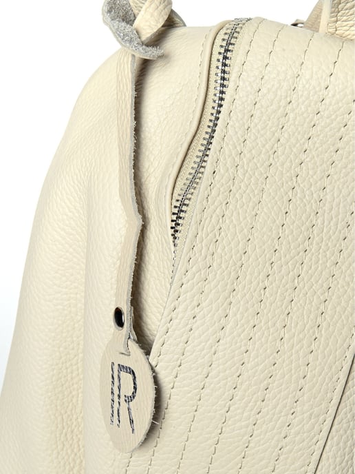 Isabella Rhea Beige Rundleer Tas - Image 3