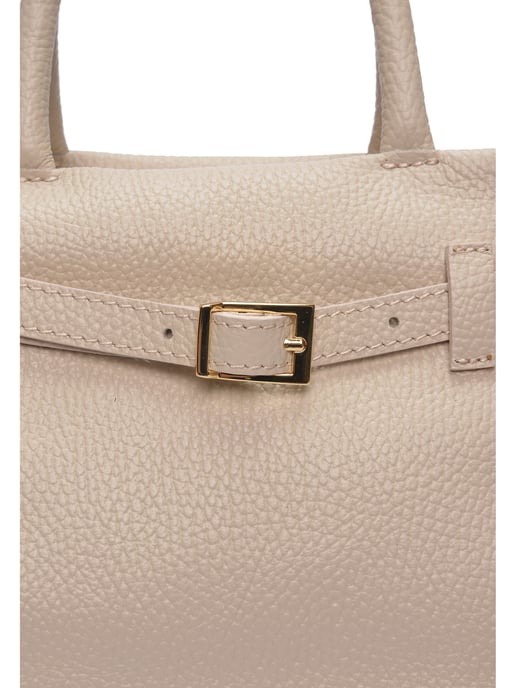 Luisa Vannini Beige Rundleer Tas - Image 3