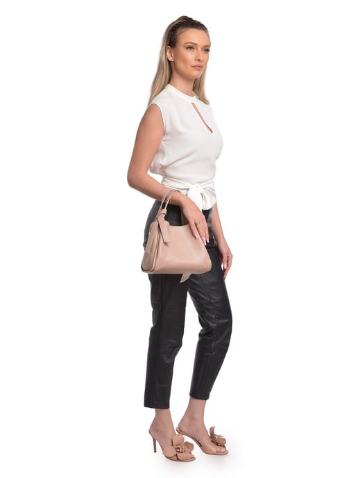 Anna Luchini Rose Rundleer Tas - Image 5