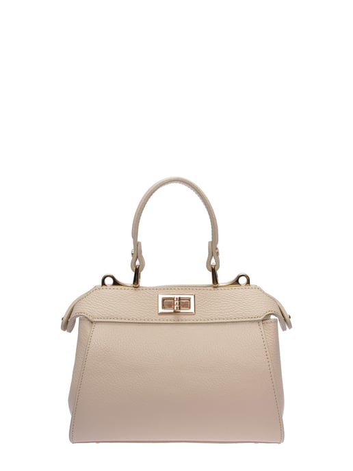 Roberta M Beige Rundleer Tas - Image 1