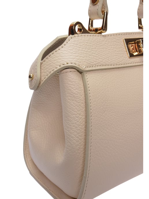 Roberta M Beige Rundleer Tas - Image 3