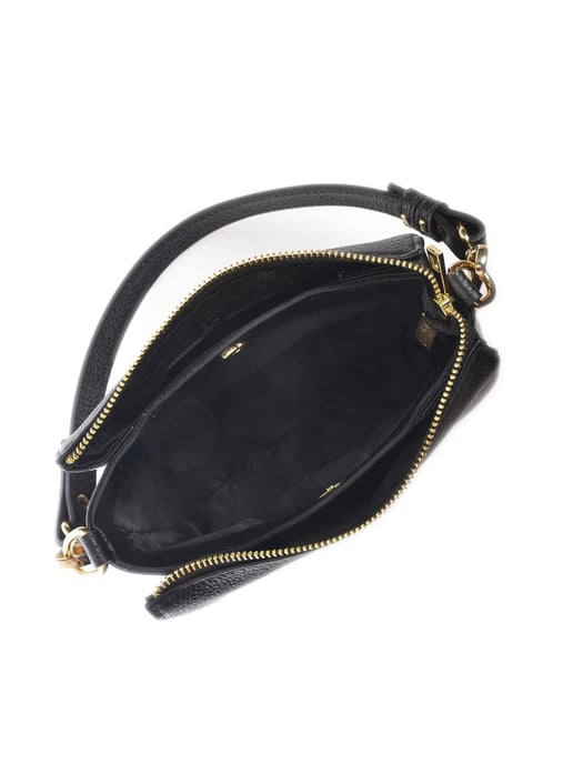 Luisa Vannini Zwart Rundleer Tas - Image 4