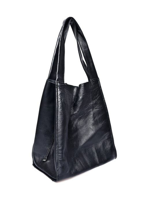 Isabella Rhea Zwart Rundleer Tas - Image 2