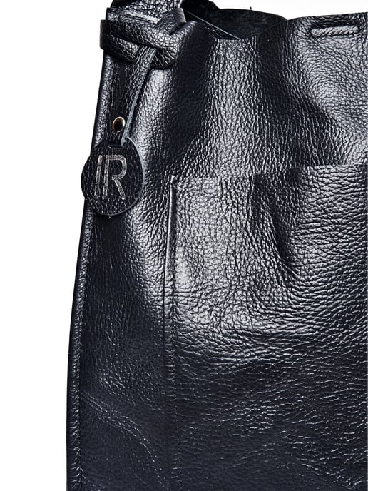 Isabella Rhea Zwart Rundleer Tas - Image 3