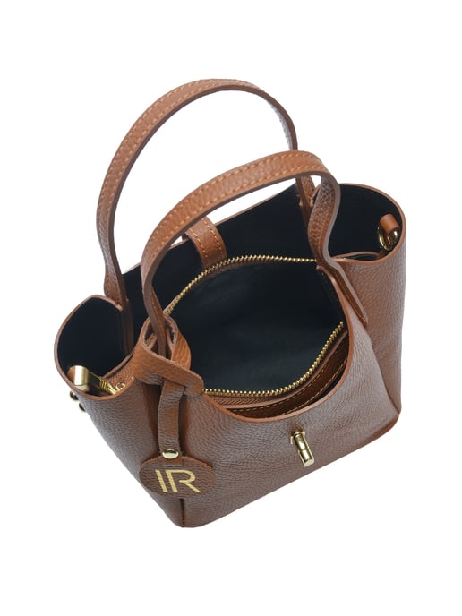 Isabella Rhea Brown Rundleer Tas - Image 4