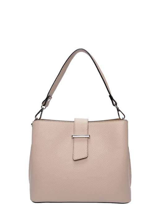Isabella Rhea Beige Leather Bag - Image 1