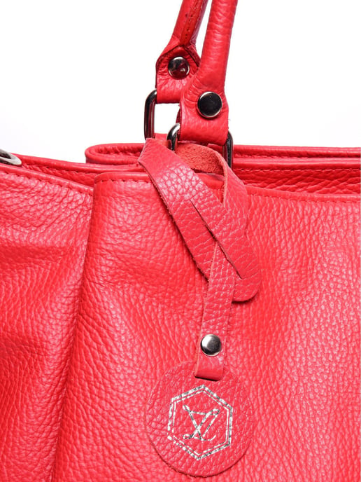 Luisa Vannini Rood Rundleer Tas - Image 3