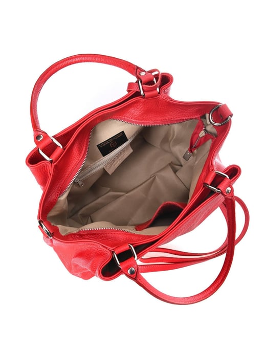 Luisa Vannini Rood Rundleer Tas - Image 4