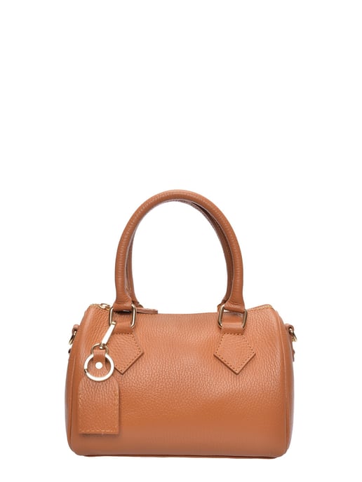 Luisa Vannini Brown Rundleer Tas - Image 1