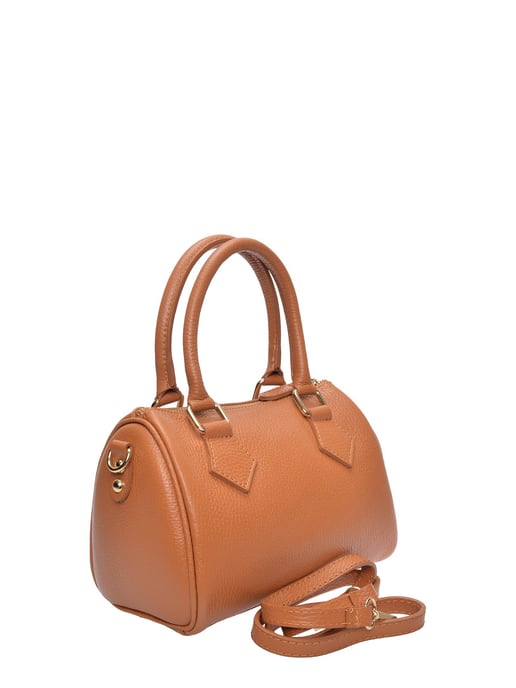 Luisa Vannini Brown Rundleer Tas - Image 2