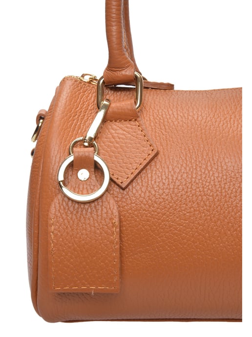Luisa Vannini Brown Rundleer Tas - Image 3