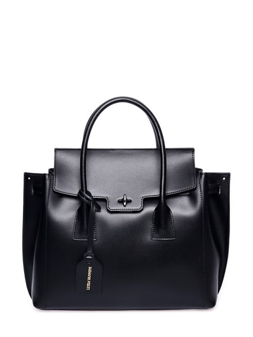 Luisa Vannini Zwart Rundleer Tas - Image 1