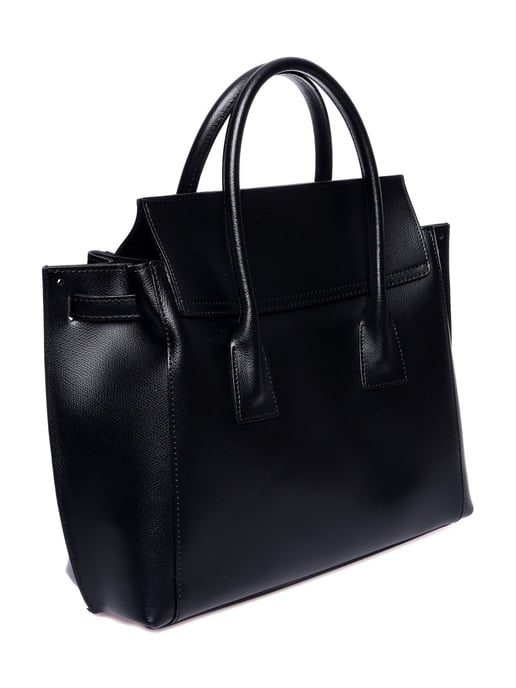 Luisa Vannini Zwart Rundleer Tas - Image 2