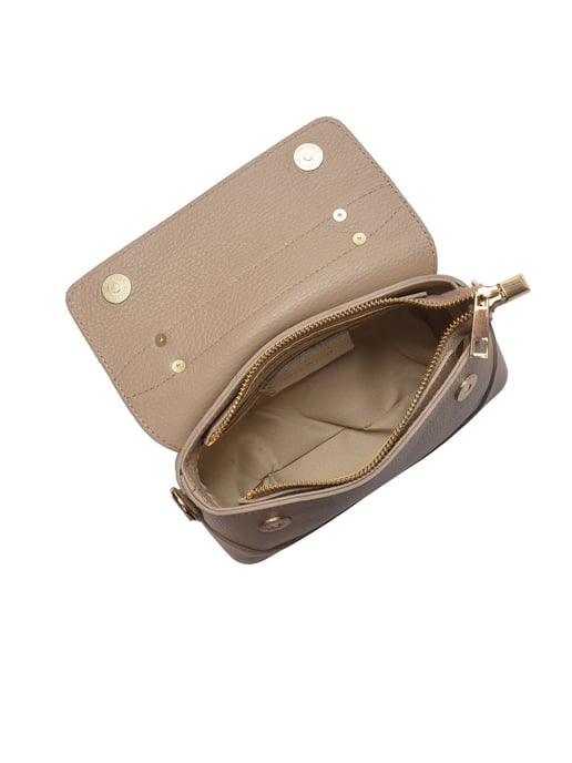 Luisa Vannini Beige Leather Bag - Image 4