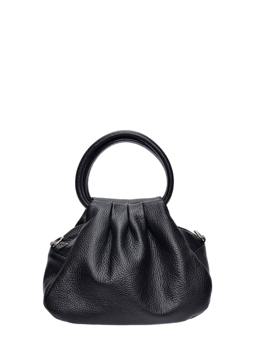Luisa Vannini Zwart Rundleer Tas - Image 1