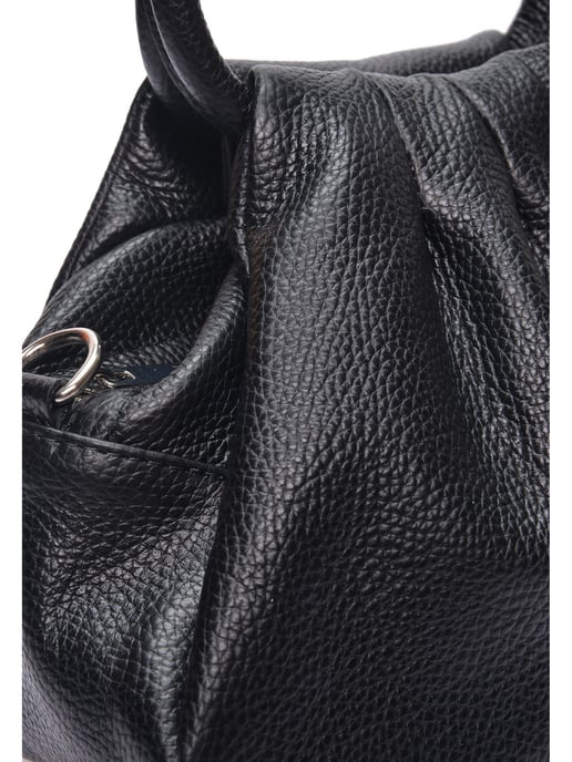 Luisa Vannini Zwart Rundleer Tas - Image 3