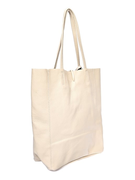 Roberta M Beige Rundleer Tas - Image 2