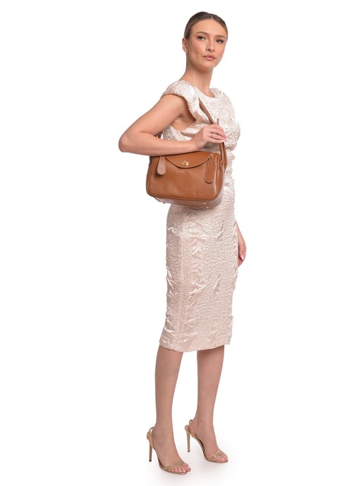 Luisa Vannini Brown Rundleer Tas - Image 5