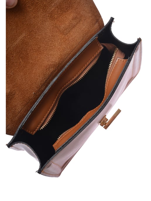 Luisa Vannini Brown Rundleer Tas - Image 4