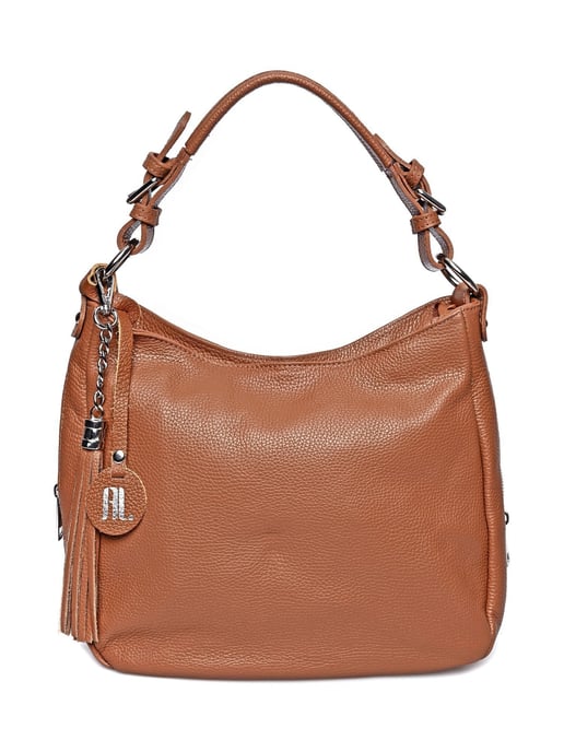 Anna Luchini Brown Rundleer Tas - Image 1