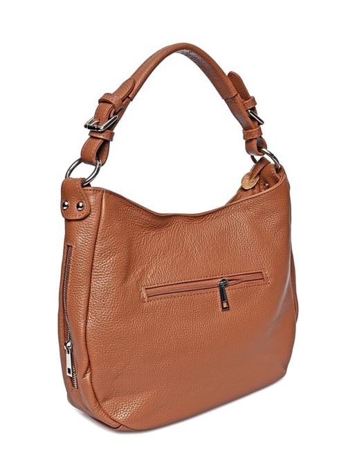 Anna Luchini Brown Rundleer Tas - Image 2