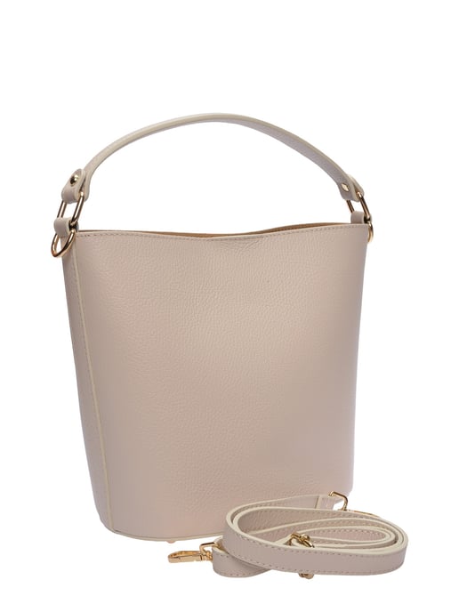 Luisa Vannini Beige Rundleer Tas - Image 2