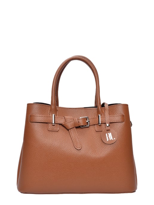 Anna Luchini Brown Rundleer Tas - Image 1