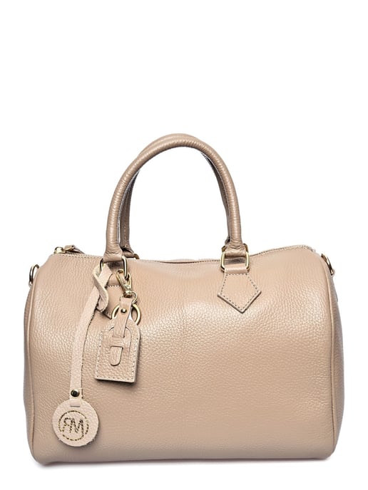 Roberta M Beige Rundleer Tas - Image 1