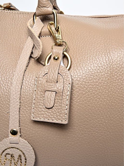 Roberta M Beige Rundleer Tas - Image 3