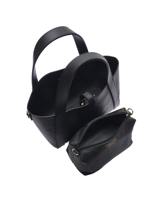 Isabella Rhea  Black Leather Bag - Image 4