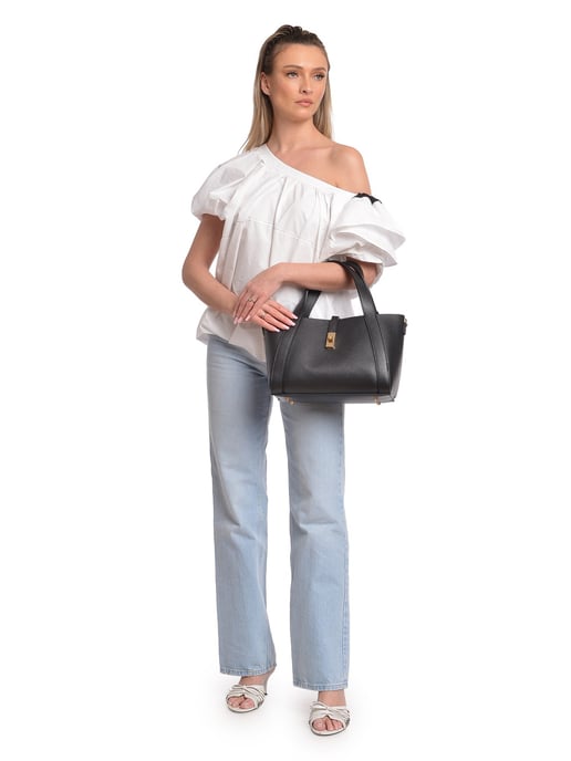 Isabella Rhea  Black Leather Bag - Image 5