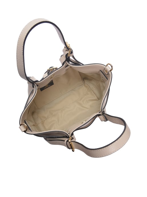 Luisa Vannini Beige Rundleer Tas - Image 4