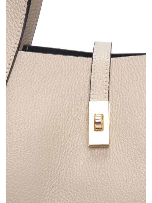 Isabella Rhea Beige Rundleer Tas - Image 3