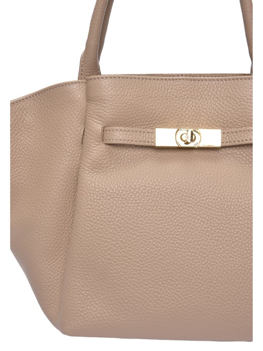 Roberta M Beige Rundleer Tas - Image 3