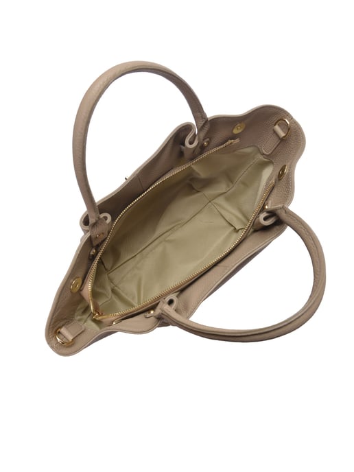 Roberta M Beige Rundleer Tas - Image 4