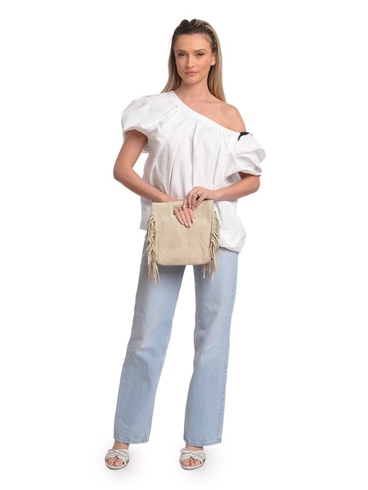 Anna Luchini Beige Rundleer Tas - Image 5