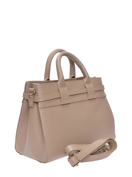 Isabella Rhea Beige Rundleer Tas - Image 2
