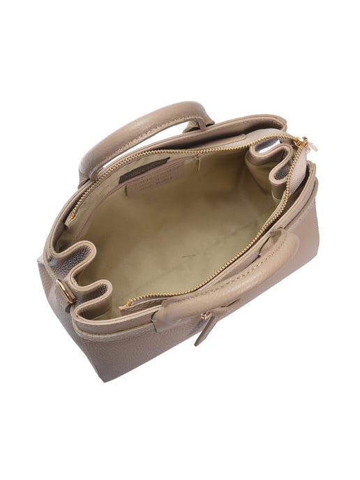 Isabella Rhea Beige Rundleer Tas - Image 4