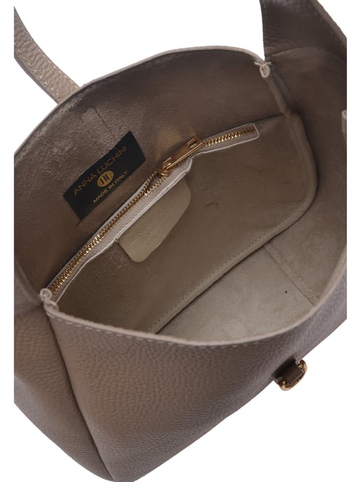 Anna Luchini Beige Rundleer Tas - Image 4